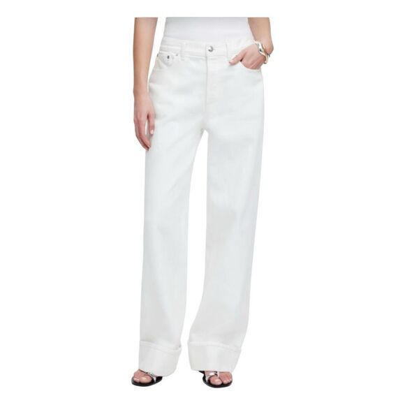 Madewell Low-Slung Baggy Jeans White Denim 24 - Picture 1 of 13